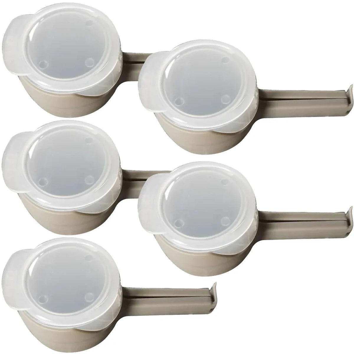 Food Bag Sealing Clips With Cap - 5Pcs - Wholesalus