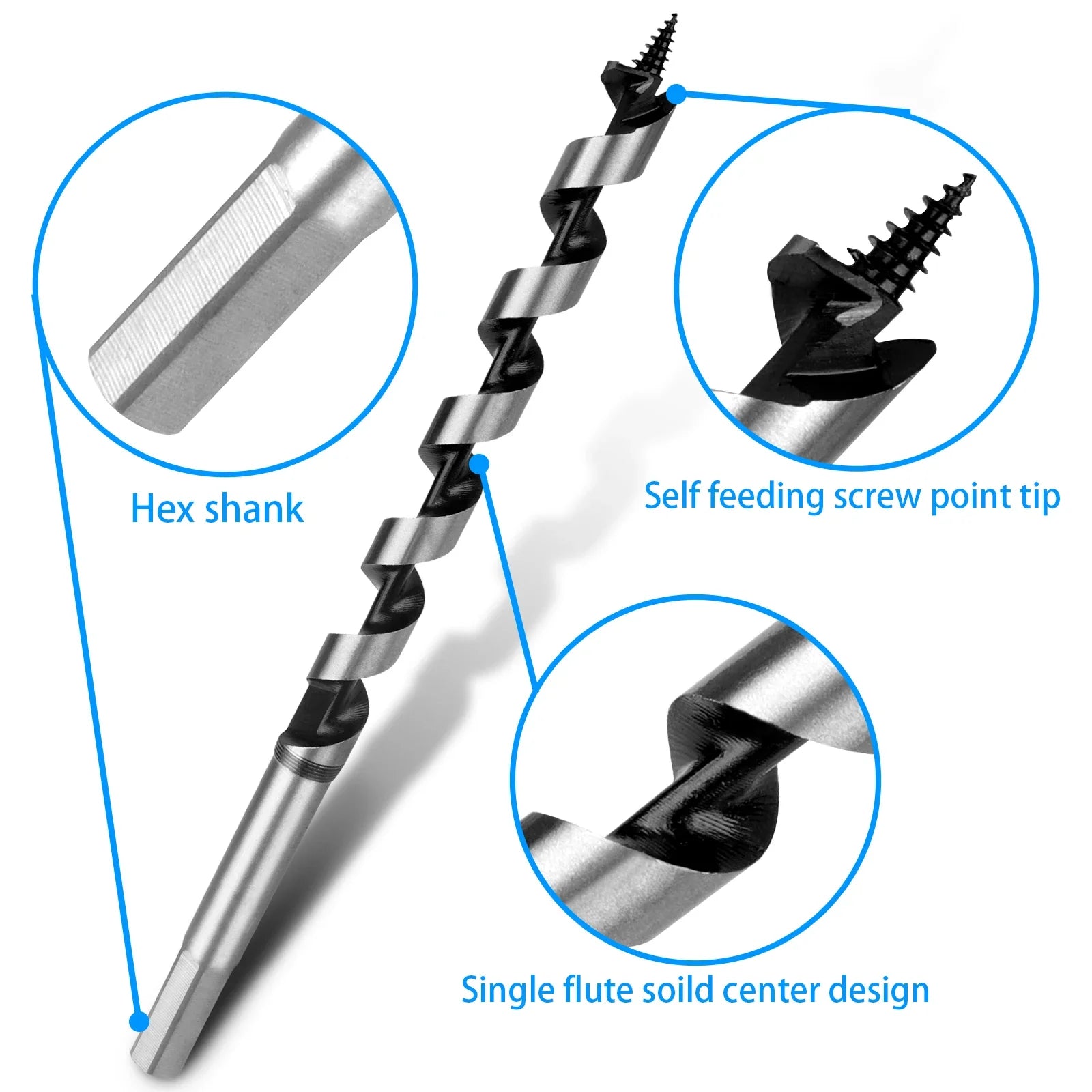 Extended Hex Shank Wood Drill Bit - Wholesalus