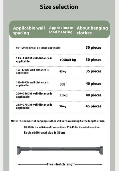 Drill-Free Telescopic Hanger Rod - Wholesalus