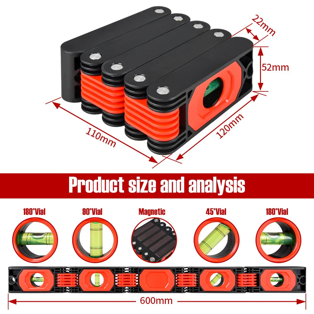 Magnetic Foldable Level Ruler - Wholesalus