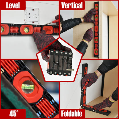 Magnetic Foldable Level Ruler - Wholesalus