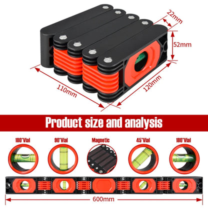 Magnetic Foldable Level Ruler - Wholesalus