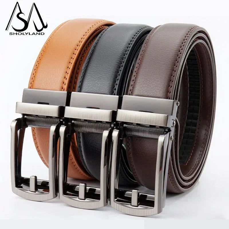 Men's Leather Ratchet Belt - Wholesalus