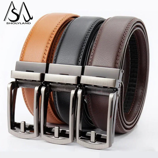 Men's Leather Ratchet Belt - Wholesalus