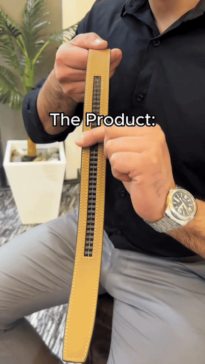 Men's Leather Ratchet Belt - Wholesalus