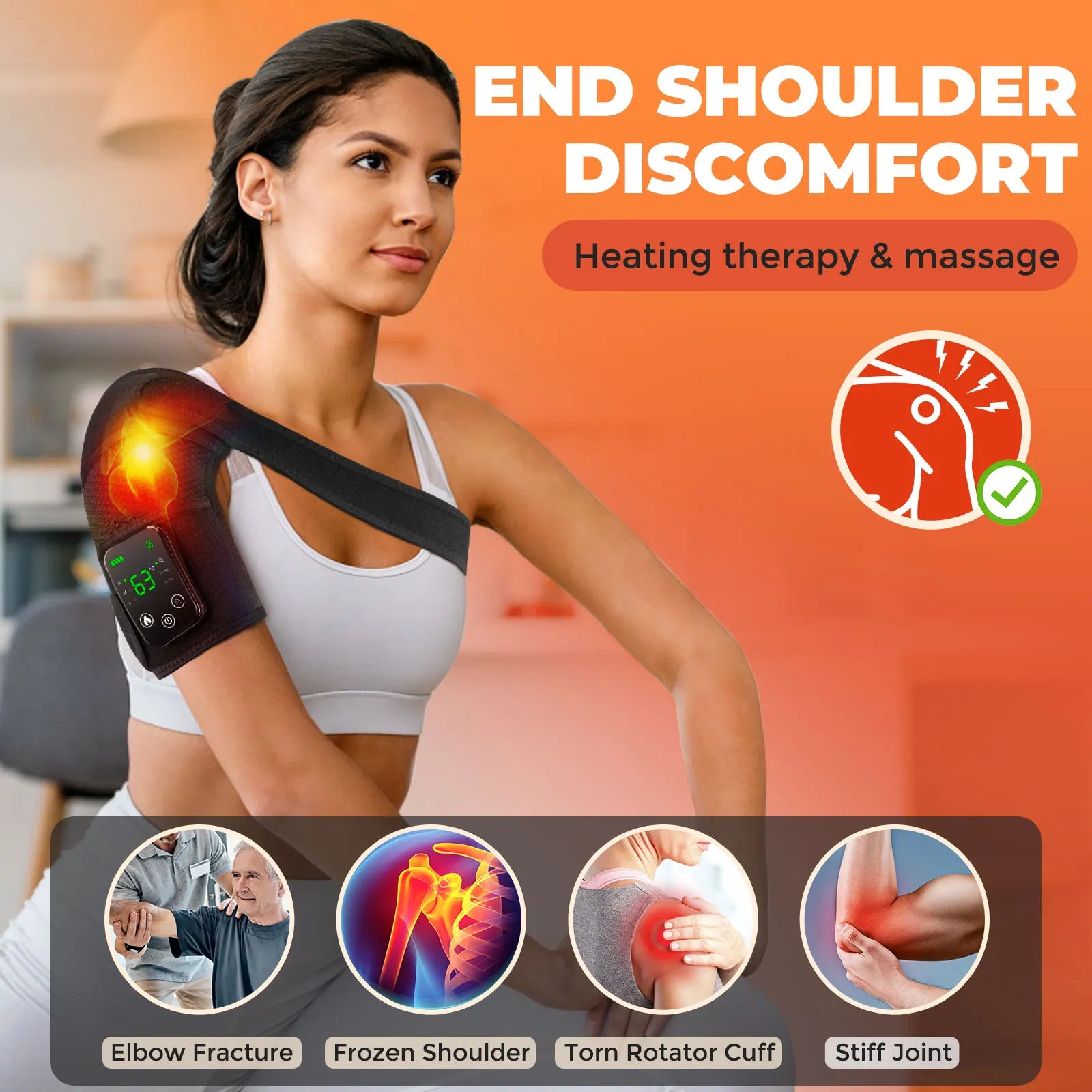 3-in-1 Wireless Heating and Vibration Massager - Wholesalus