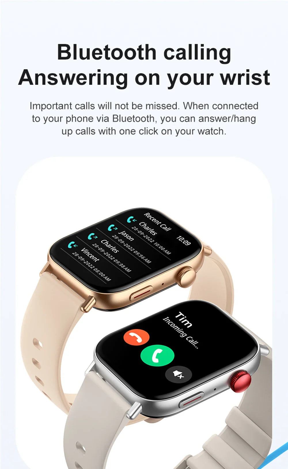 2 In 1 Fitness Tracker Voice Calling Smart Watch - Wholesalus