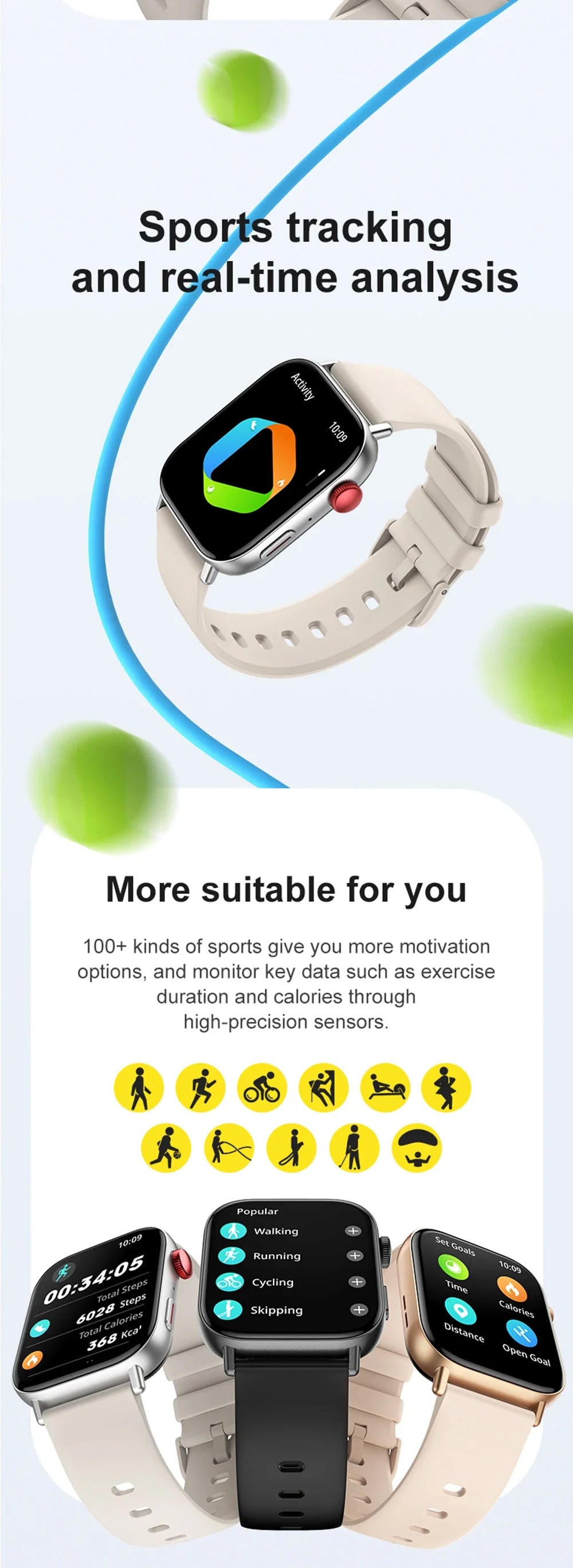 2 In 1 Fitness Tracker Voice Calling Smart Watch - Wholesalus