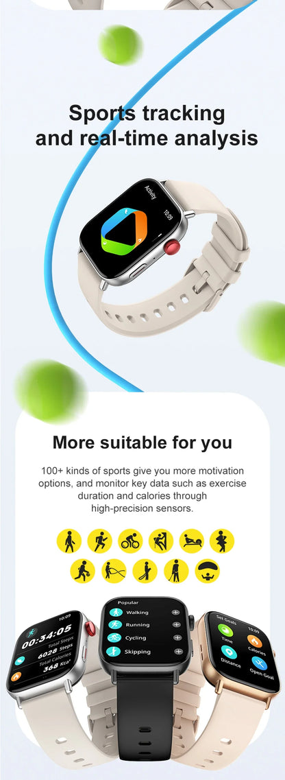 2 In 1 Fitness Tracker Voice Calling Smart Watch - Wholesalus