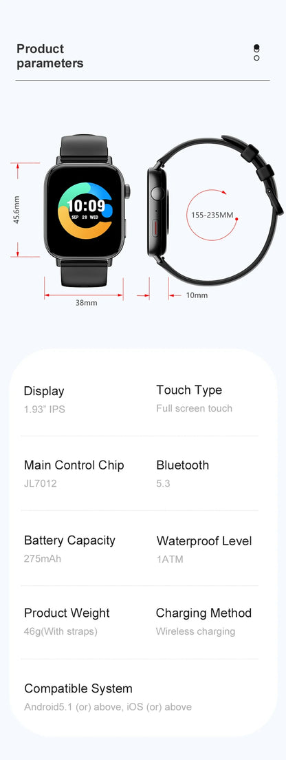 2 In 1 Fitness Tracker Voice Calling Smart Watch - Wholesalus
