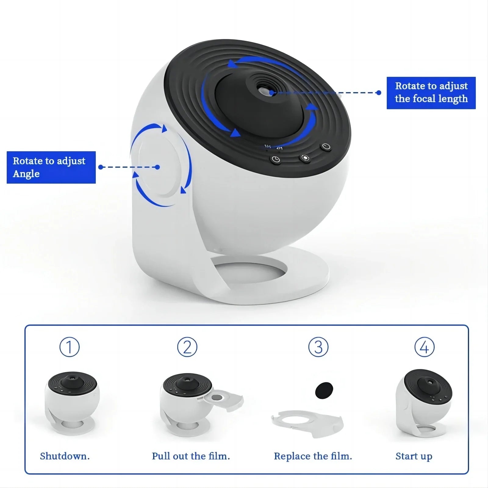 360° Rotate Planetarium Projector Night Lamp - Wholesalus