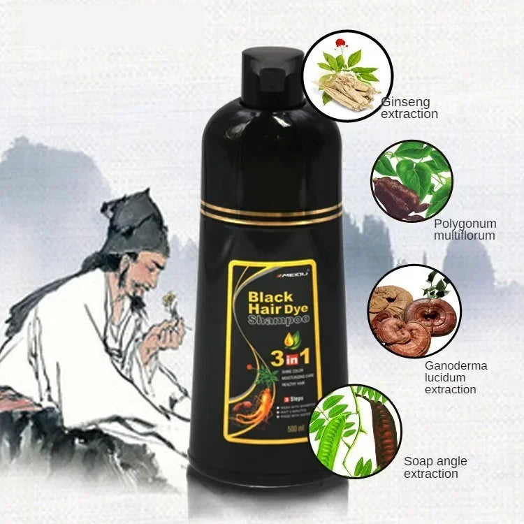 Natural Instant Hair Dye Shampoo - Wholesalus