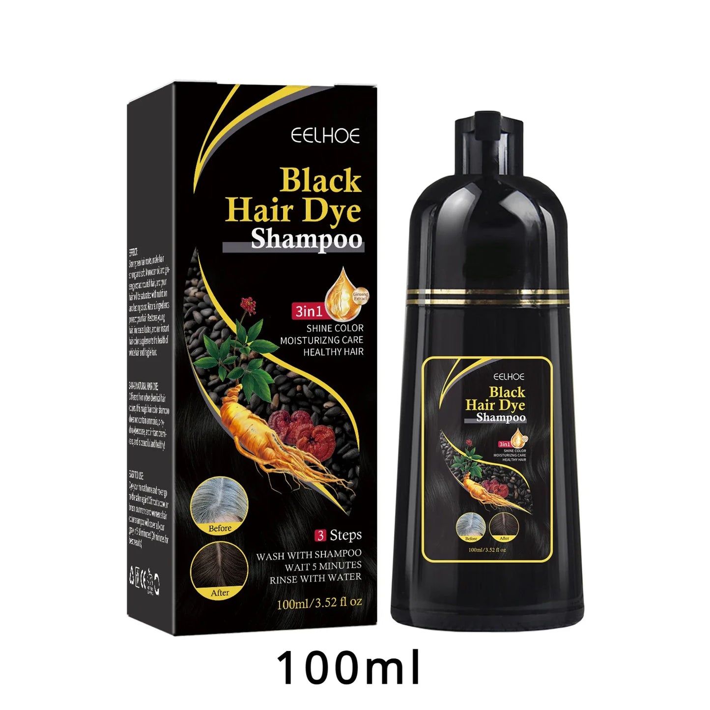 Natural Instant Hair Dye Shampoo - Wholesalus