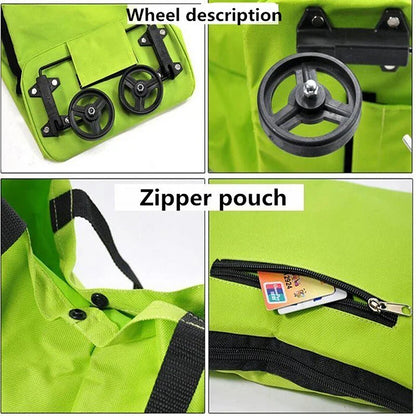 Foldable Shopping Trolley Bag - Wholesalus