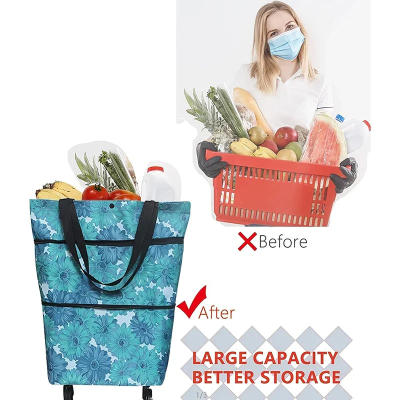 Foldable Shopping Trolley Bag - Wholesalus