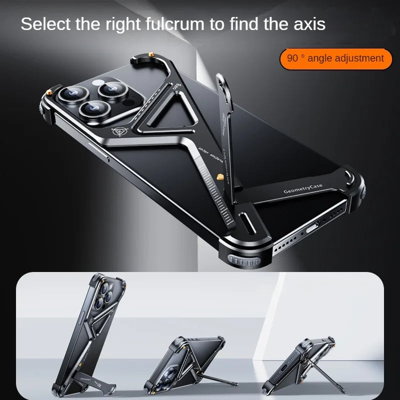 Geometric Metal Alloy IPhone Case - Wholesalus