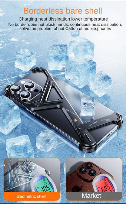 Geometric Metal Alloy IPhone Case - Wholesalus