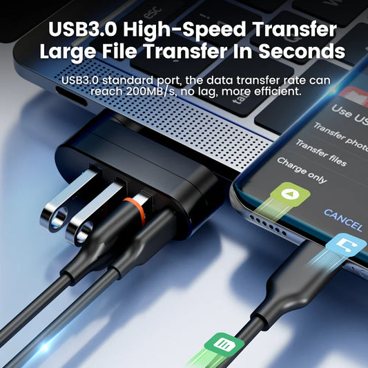 Mini 180° Rotatable USB Hub - Wholesalus