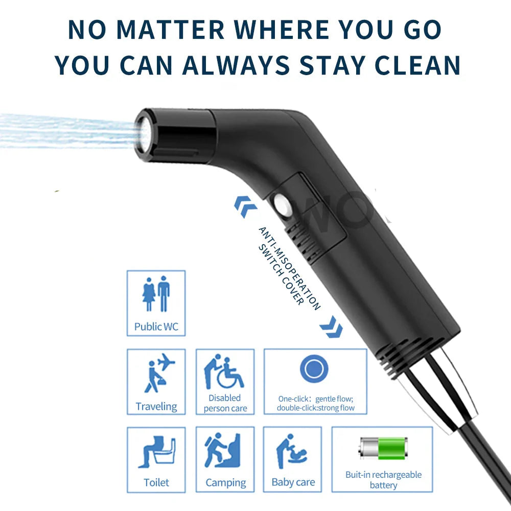 Rechargeable Travel Bidet Shower - Wholesalus
