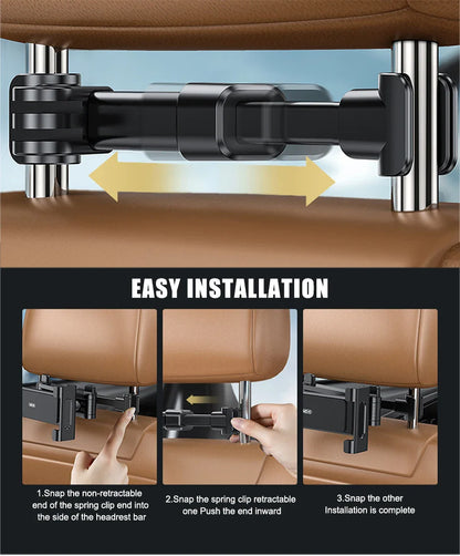 Telescopic Retractable Car Headrest Mount Phone Holder - Wholesalus