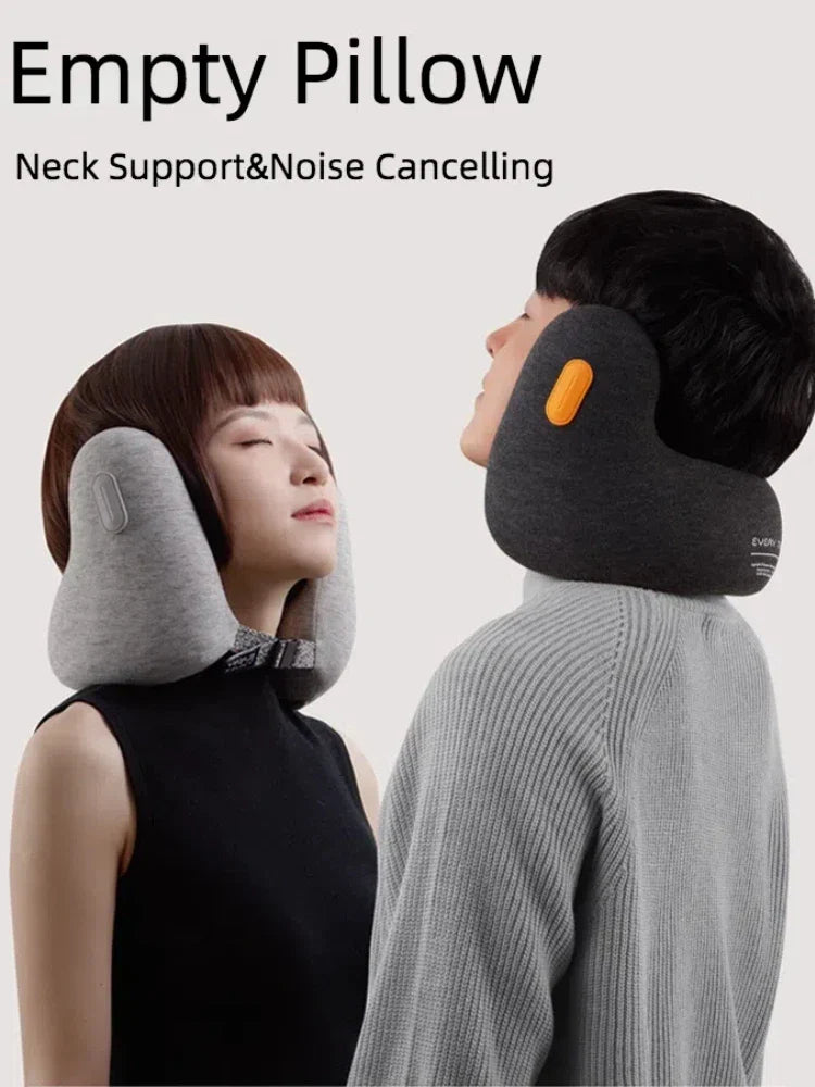 Travel Pillow with Noise Canceling Earmuffs - Wholesalus
