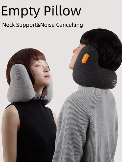 Travel Pillow with Noise Canceling Earmuffs - Wholesalus