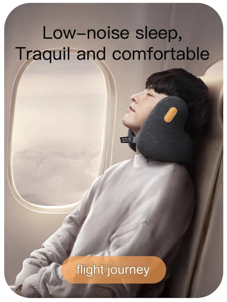 Travel Pillow with Noise Canceling Earmuffs - Wholesalus