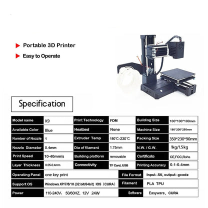 Mini Easy 3D Printer - Wholesalus