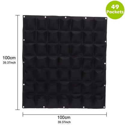 Wall Mounted Planting Grow Bags- 49 Pockets - Wholesalus