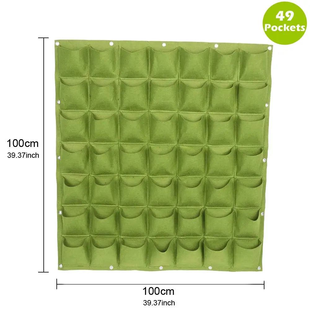 Wall Mounted Planting Grow Bags- 49 Pockets - Wholesalus