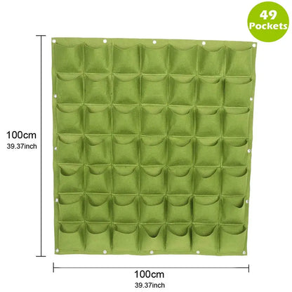 Wall Mounted Planting Grow Bags- 49 Pockets - Wholesalus