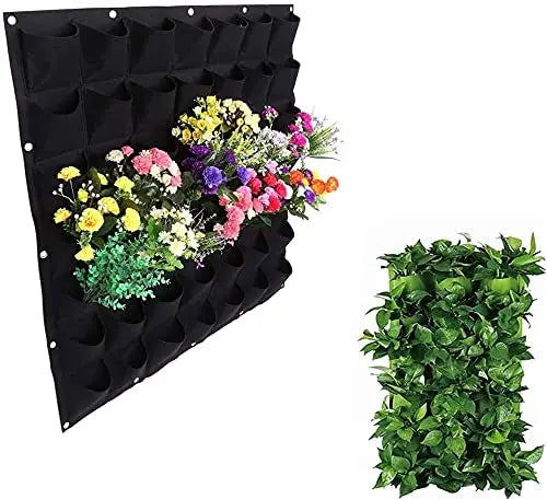 Wall Mounted Planting Grow Bags- 49 Pockets - Wholesalus