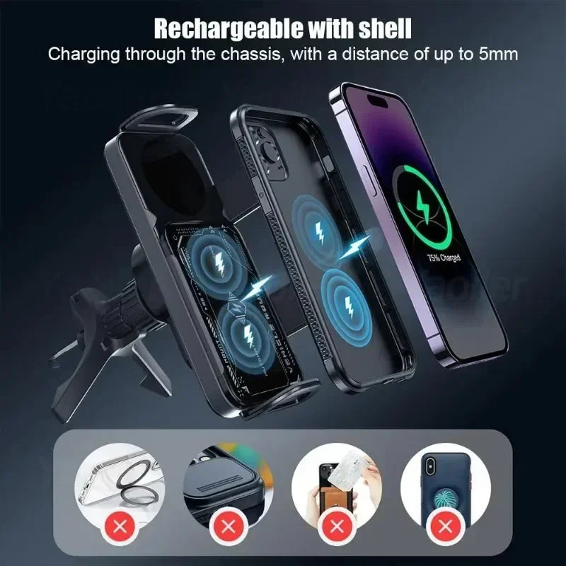Wireless Fast Charger Flip Car Phone Holder - Wholesalus