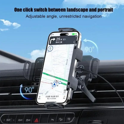 Wireless Fast Charger Flip Car Phone Holder - Wholesalus