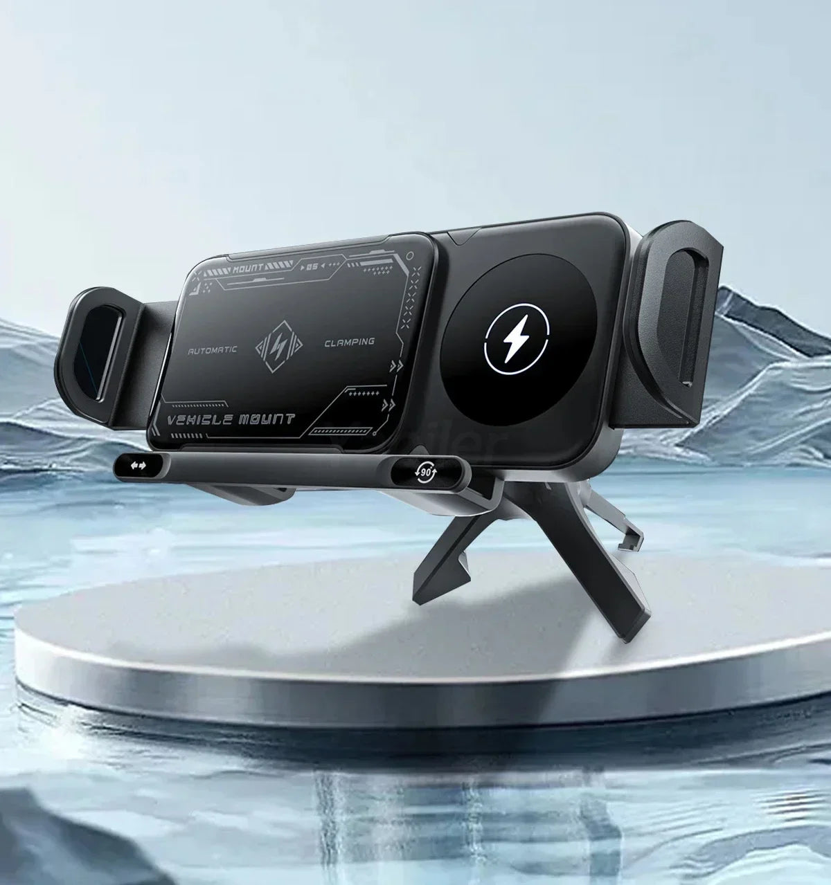 Wireless Fast Charger Flip Car Phone Holder - Wholesalus