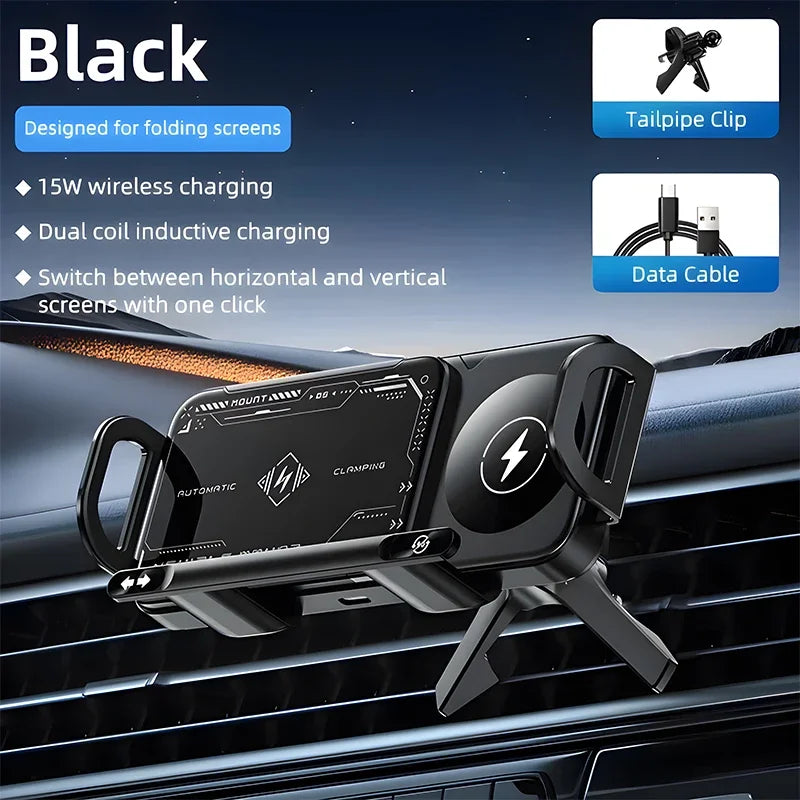 Wireless Fast Charger Flip Car Phone Holder - Wholesalus
