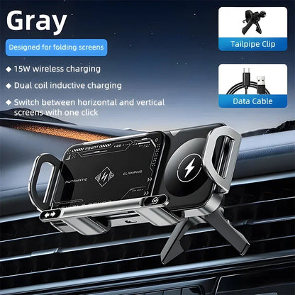 Wireless Fast Charger Flip Car Phone Holder - Wholesalus