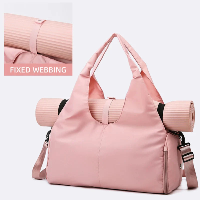 Women Gym Handbag With Shoe Compartment - Wholesalus