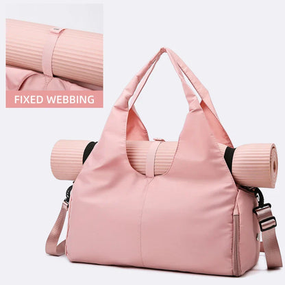 Women Gym Handbag With Shoe Compartment - Wholesalus