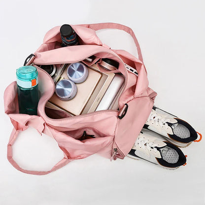 Women Gym Handbag With Shoe Compartment - Wholesalus