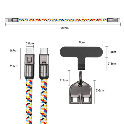 2 In 1 Lanyard Strap Fast Charging Cable - Wholesalus