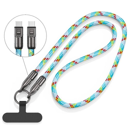 2 In 1 Lanyard Strap Fast Charging Cable - Wholesalus