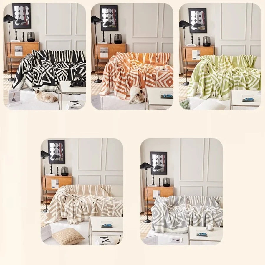 Sofa Towel With Tassels - Wholesalus