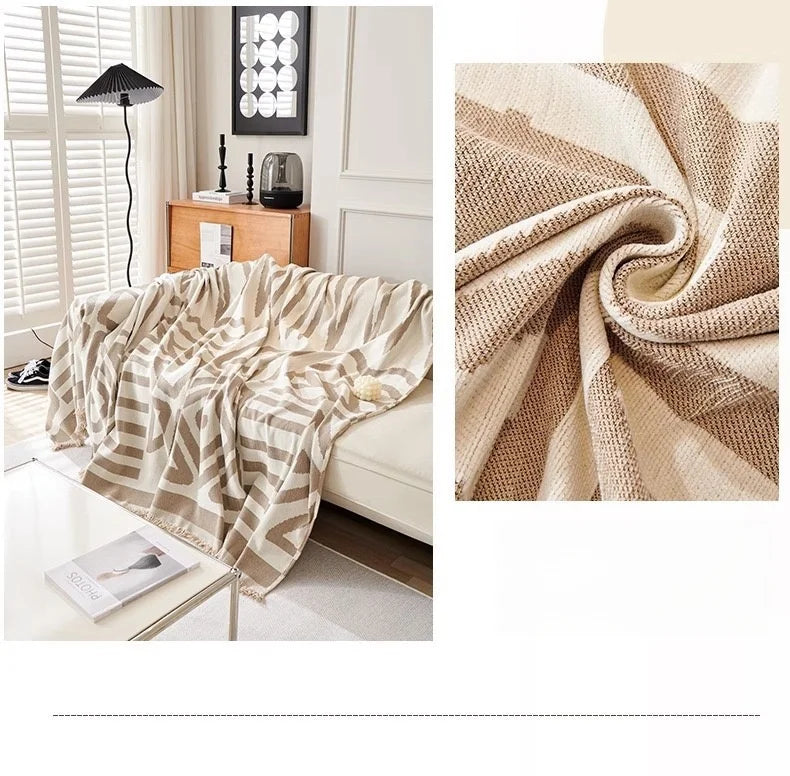 Sofa Towel With Tassels - Wholesalus