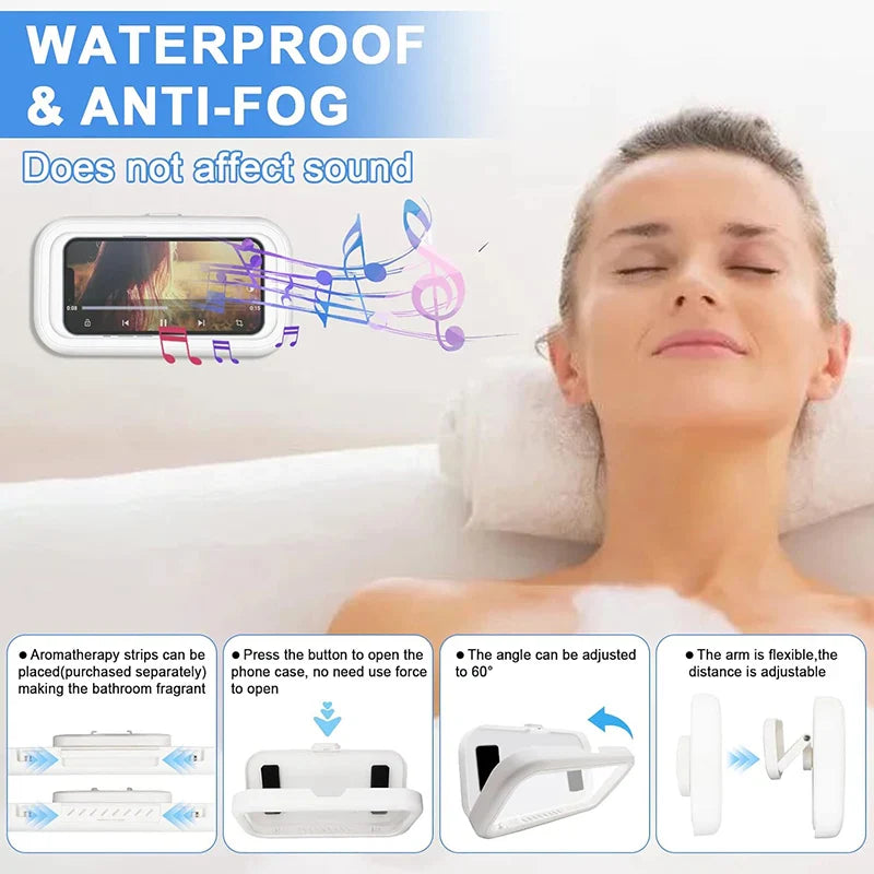 Adjustable Waterproof Wall Mount Phone Holder - Wholesalus