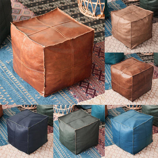Unstuffed PU Leather Lazy Cushion Cover - Wholesalus