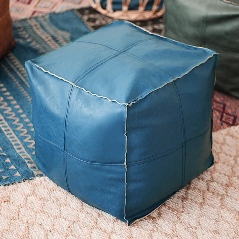 Unstuffed PU Leather Lazy Cushion Cover - Wholesalus