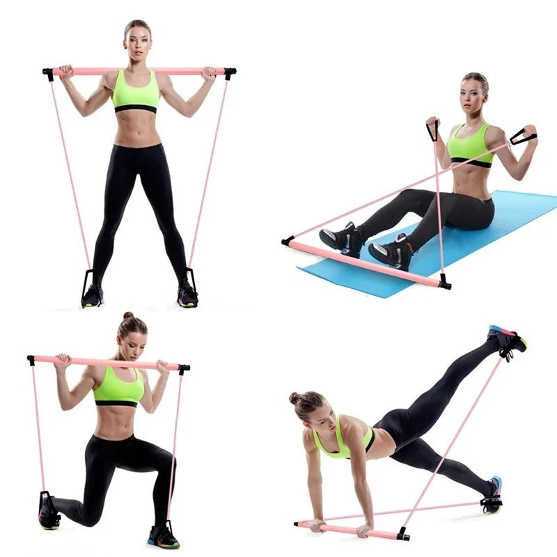 Multifunctional Elastic Pilates Bar - Wholesalus