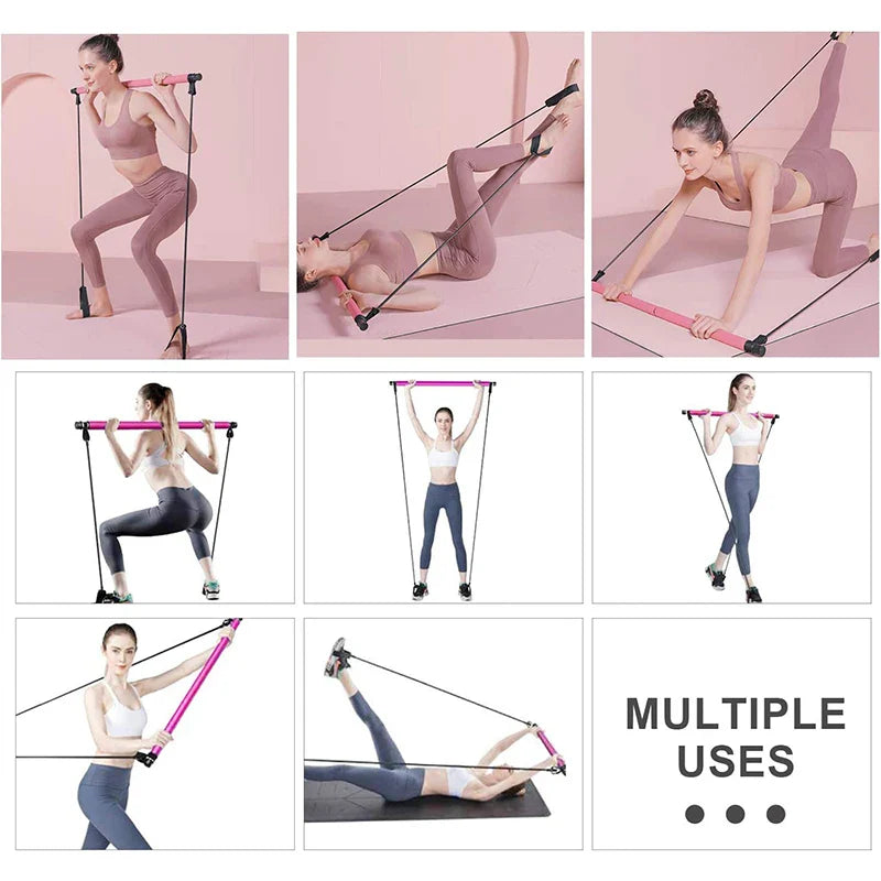 Multifunctional Elastic Pilates Bar - Wholesalus