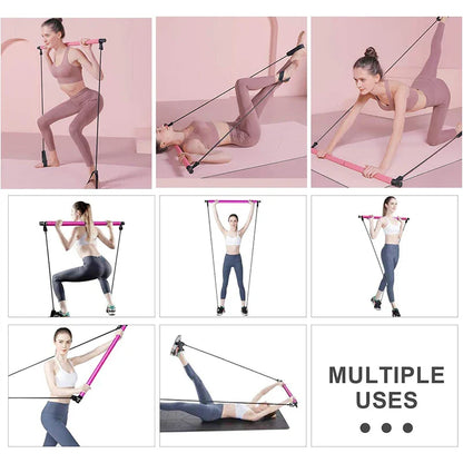 Multifunctional Elastic Pilates Bar - Wholesalus